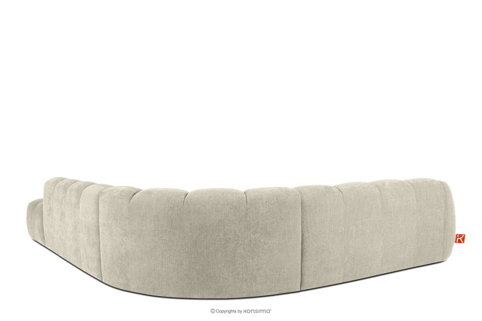 FLAVA Modulares Curve-Ecksofa im Retro-Modern-Stil rechts ecru Ecru - Foto 3