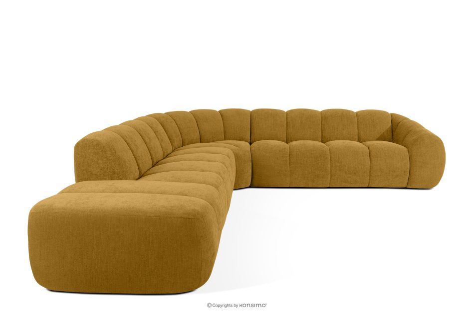 FLAVA Modulares Ecksofa Curve im Retro-Modern-Stil links honigfarben Honigfarben - Foto 0