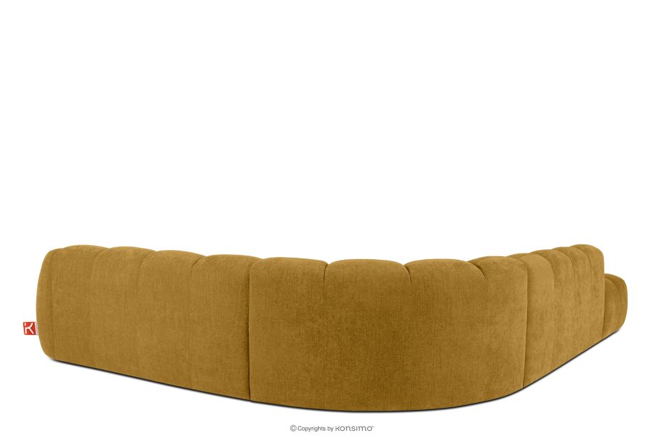 FLAVA Modulares Ecksofa Curve im Retro-Modern-Stil links honigfarben Honigfarben - Foto 3