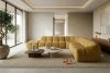 FLAVA Modulares Ecksofa Curve im Retro-Modern-Stil links honigfarben Honigfarben - Foto 11