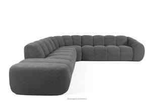 FLAVA, https://konsimo.de/kollektion/flava/ Modulares Ecksofa Curve im Retro-Modern-Stil links grau Grau - Foto