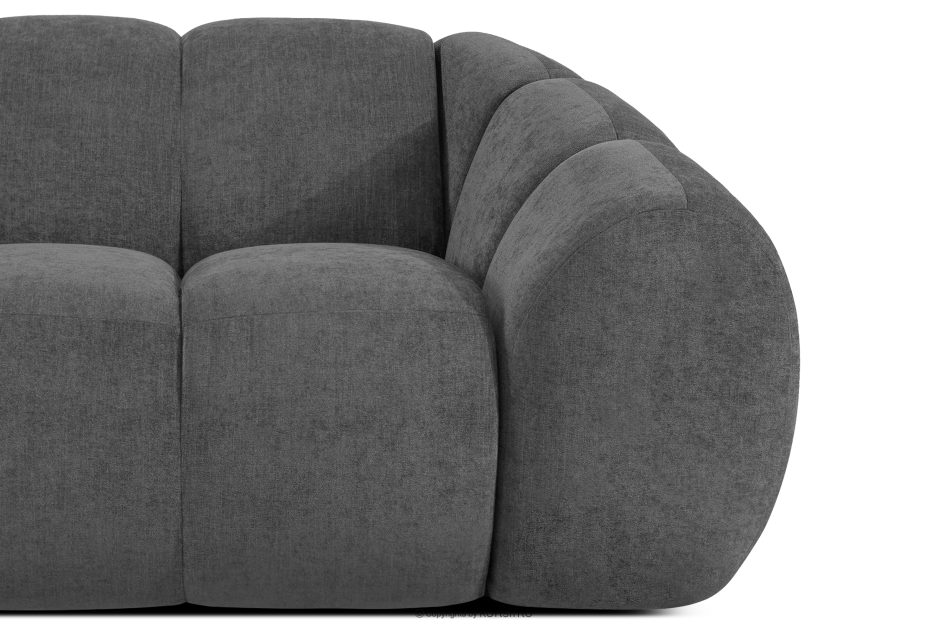 FLAVA Modulares Ecksofa Curve im Retro-Modern-Stil links grau Grau - Foto 5