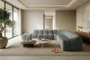 FLAVA Modulares Ecksofa Curve im Retro-Modern-Stil links grau Grau - Foto 11