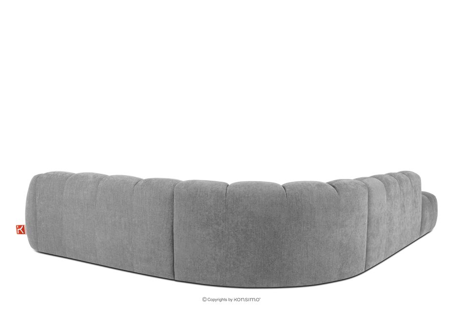 FLAVA Modulares Ecksofa Curve im Retro-Modern-Stil links hellgrau Hellgrau - Foto 3
