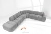 FLAVA Modulares Ecksofa Curve im Retro-Modern-Stil links hellgrau Hellgrau - Foto 2