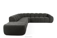 Modulares Ecksofa Curve im Retro-Modern-Stil links graphit