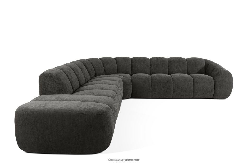 FLAVA Modulares Ecksofa Curve im Retro-Modern-Stil links graphit Graphit - Foto 0