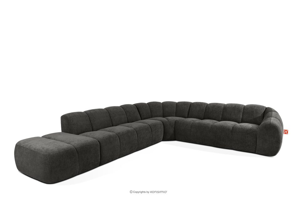 FLAVA Modulares Ecksofa Curve im Retro-Modern-Stil links graphit Graphit - Foto 2