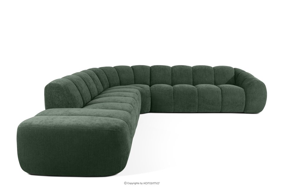 FLAVA Modulares Ecksofa Curve im Retro-Modern-Stil links dunkelgrün Dunkelgrün - Foto 0