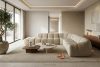 FLAVA Modulares Ecksofa Curve im Retro-Modern-Stil links sandfarben Sandfarben - Foto 11