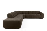 Modulares Ecksofa Curve im Retro-Modern-Stil links braun