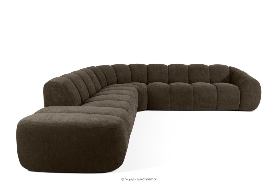 FLAVA Modulares Ecksofa Curve im Retro-Modern-Stil links braun Braun - Foto 0