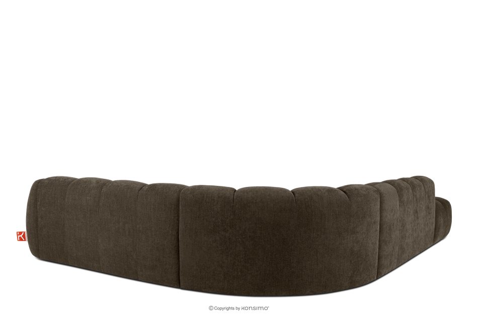 FLAVA Modulares Ecksofa Curve im Retro-Modern-Stil links braun Braun - Foto 3