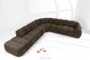 FLAVA Modulares Ecksofa Curve im Retro-Modern-Stil links braun Braun - Foto 2