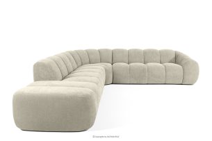 FLAVA, https://konsimo.de/kollektion/flava/ Modulares Ecksofa Curve im Retro-Modern-Stil links ecru Ecru - Foto