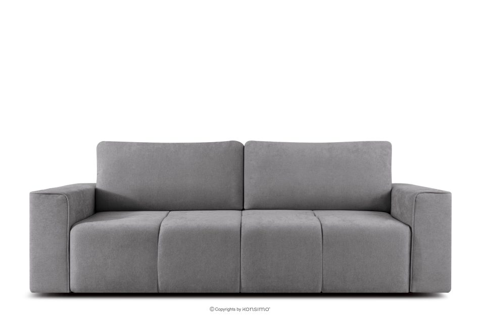 LIGULA Modernes ausziehbares Schlafsofa aus Chenille-Stoff in Hellgrau hellgrau - Foto 0