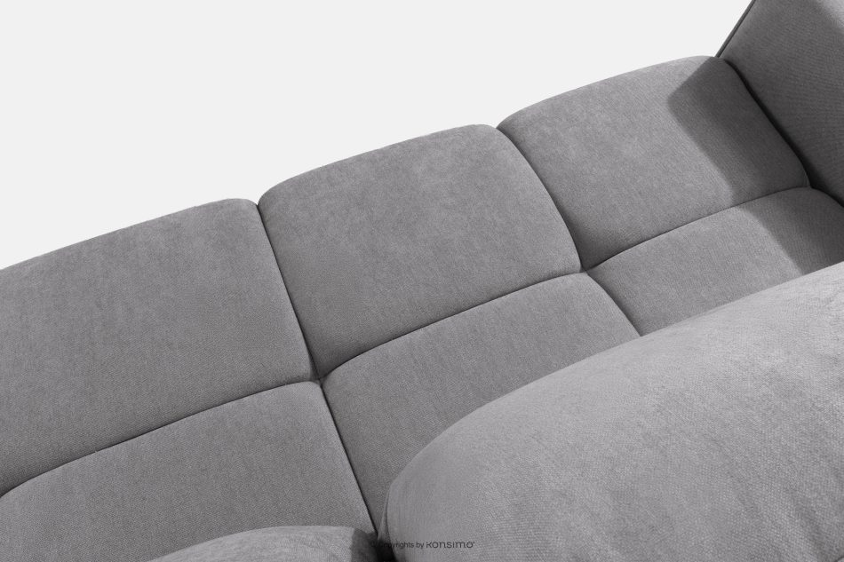 LIGULA Modernes ausziehbares Schlafsofa aus Chenille-Stoff in Hellgrau hellgrau - Foto 5