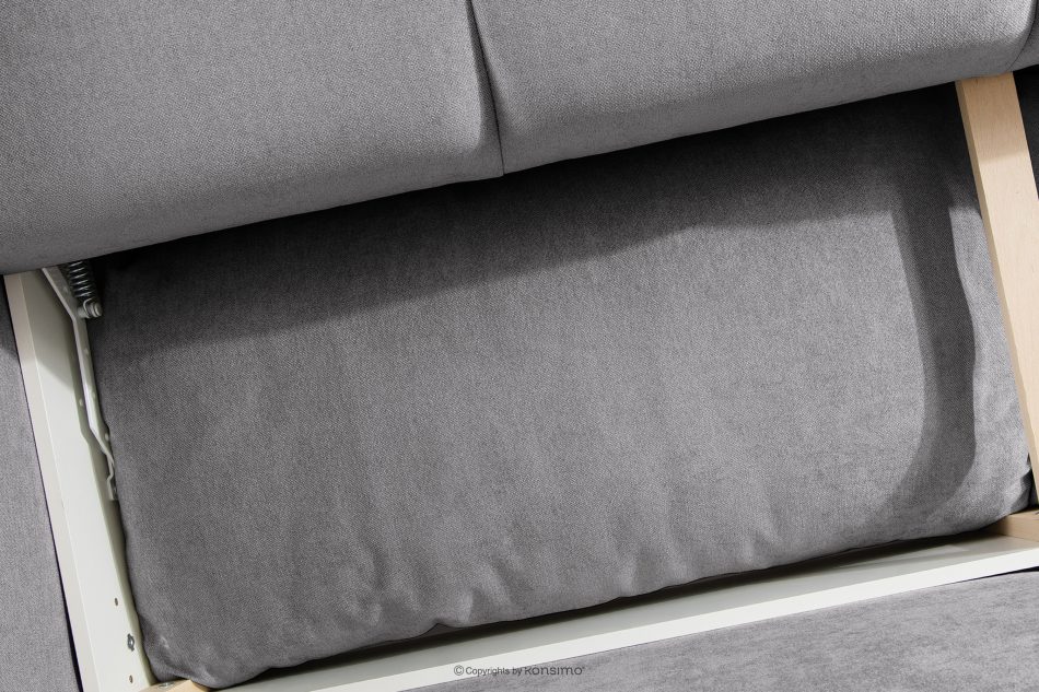 LIGULA Modernes ausziehbares Schlafsofa aus Chenille-Stoff in Hellgrau hellgrau - Foto 12