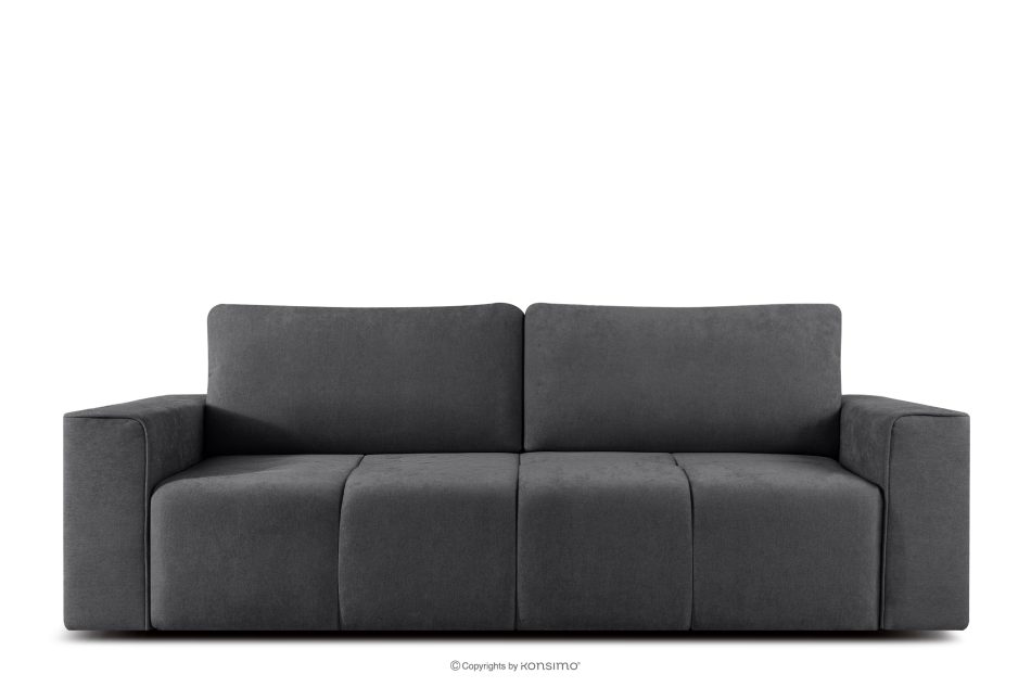 LIGULA Modernes ausziehbares Schlafsofa aus Chenille-Stoff in Dunkelgrau dunkelgrau - Foto 0