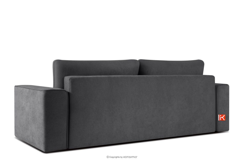 LIGULA Modernes ausziehbares Schlafsofa aus Chenille-Stoff in Dunkelgrau dunkelgrau - Foto 3