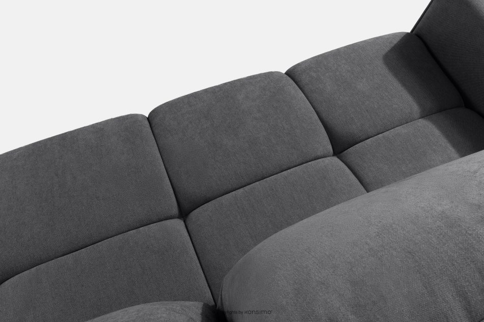 LIGULA Modernes ausziehbares Schlafsofa aus Chenille-Stoff in Dunkelgrau dunkelgrau - Foto 5