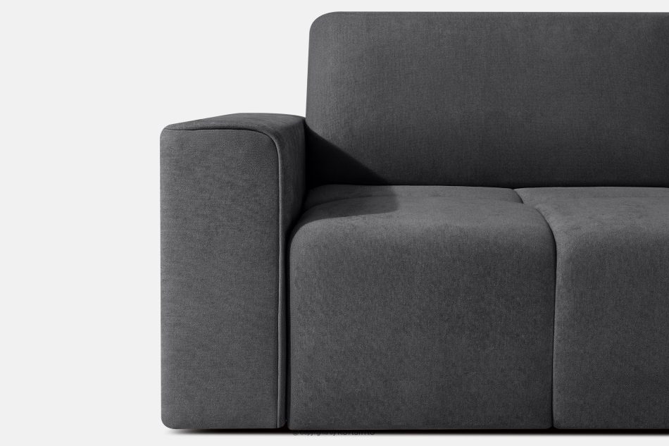 LIGULA Modernes ausziehbares Schlafsofa aus Chenille-Stoff in Dunkelgrau dunkelgrau - Foto 6