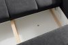 LIGULA Modernes ausziehbares Schlafsofa aus Chenille-Stoff in Dunkelgrau dunkelgrau - Foto 12