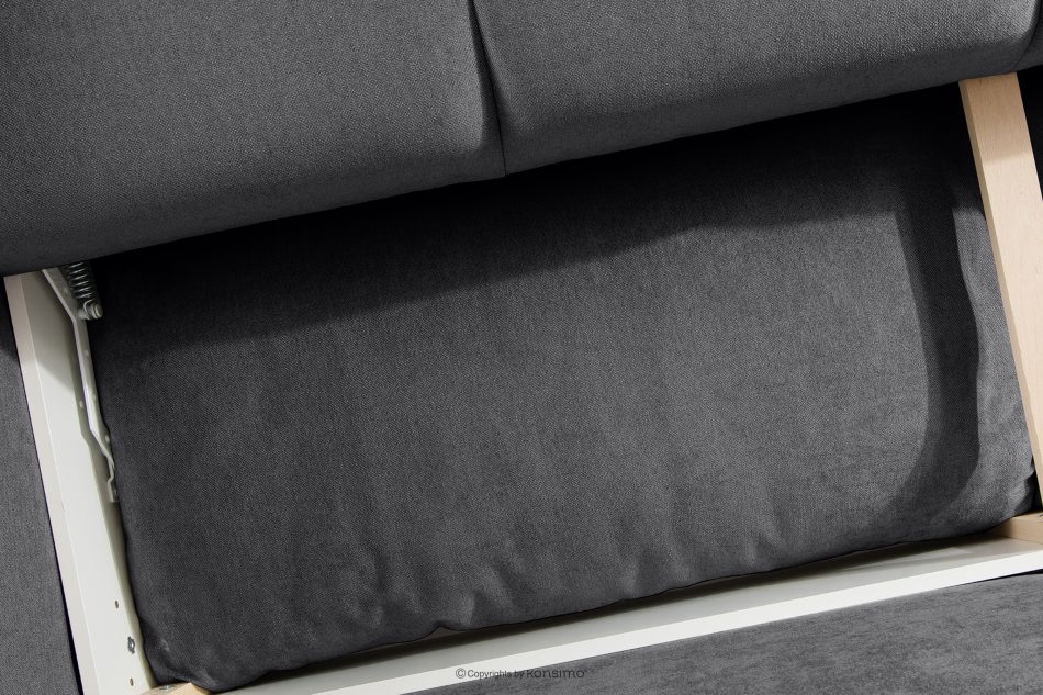 LIGULA Modernes ausziehbares Schlafsofa aus Chenille-Stoff in Dunkelgrau dunkelgrau - Foto 12
