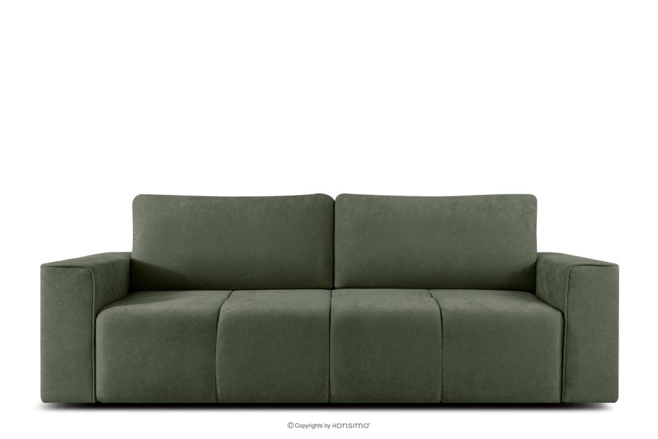 LIGULA Modernes ausziehbares Schlafsofa aus Chenille-Stoff in Dunkelgrün dunkelgrün - Foto 0