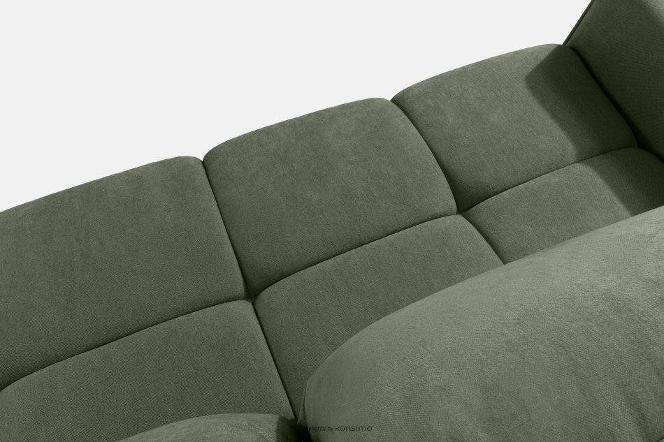 LIGULA Modernes ausziehbares Schlafsofa aus Chenille-Stoff in Dunkelgrün dunkelgrün - Foto 5