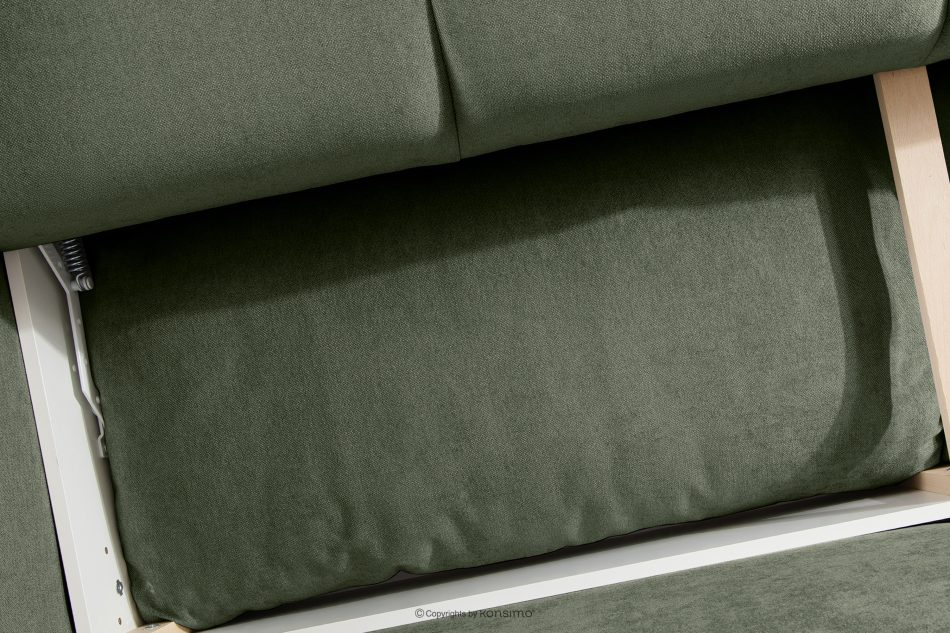 LIGULA Modernes ausziehbares Schlafsofa aus Chenille-Stoff in Dunkelgrün dunkelgrün - Foto 12
