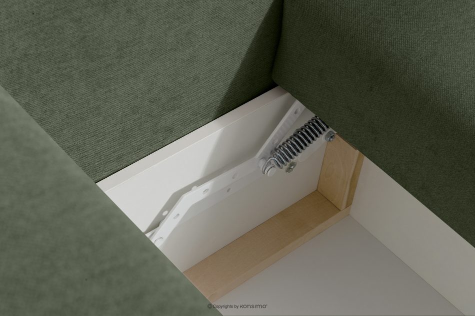 LIGULA Modernes ausziehbares Schlafsofa aus Chenille-Stoff in Dunkelgrün dunkelgrün - Foto 13