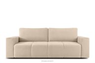 Modernes ausziehbares Schlafsofa aus Chenille-Stoff in Hellbeige