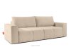 LIGULA Modernes ausziehbares Schlafsofa aus Chenille-Stoff in Hellbeige hellbeige - Foto 3