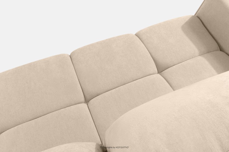 LIGULA Modernes ausziehbares Schlafsofa aus Chenille-Stoff in Hellbeige hellbeige - Foto 5