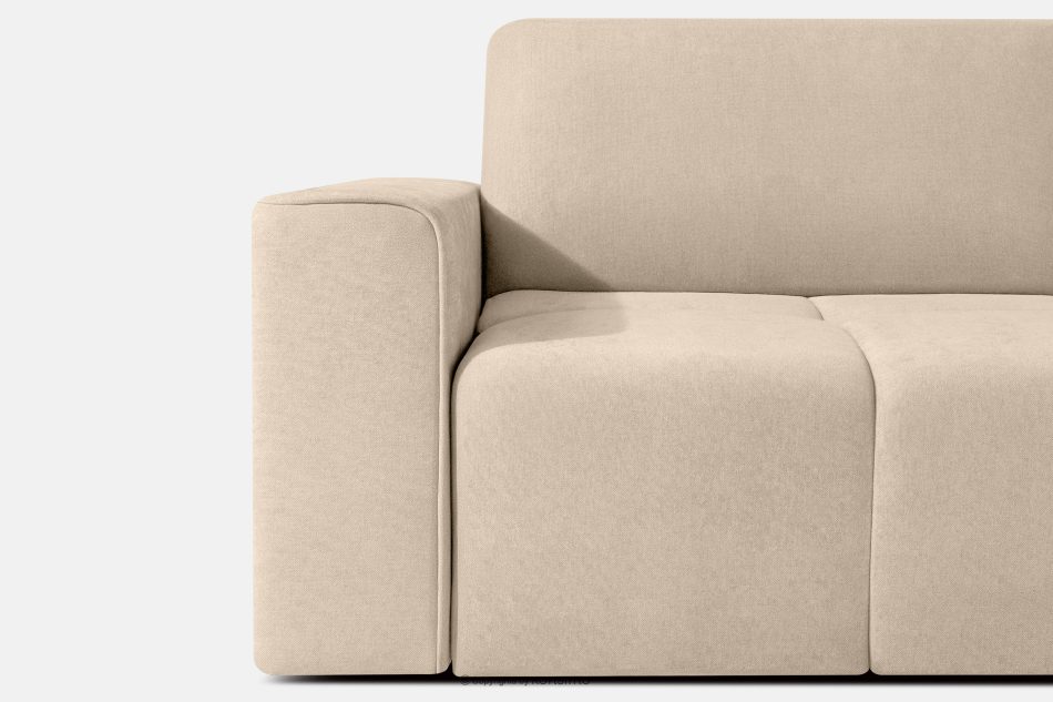 LIGULA Modernes ausziehbares Schlafsofa aus Chenille-Stoff in Hellbeige hellbeige - Foto 6