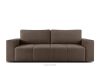 Modernes ausziehbares Schlafsofa aus Chenille-Stoff in Braun
