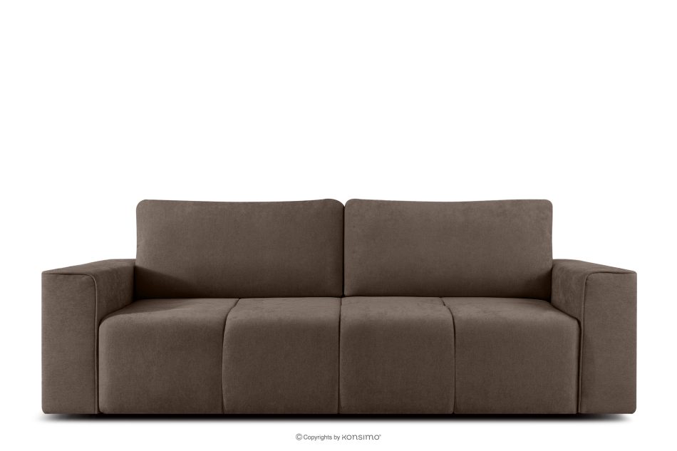 LIGULA Modernes ausziehbares Schlafsofa aus Chenille-Stoff in Braun braun - Foto 0
