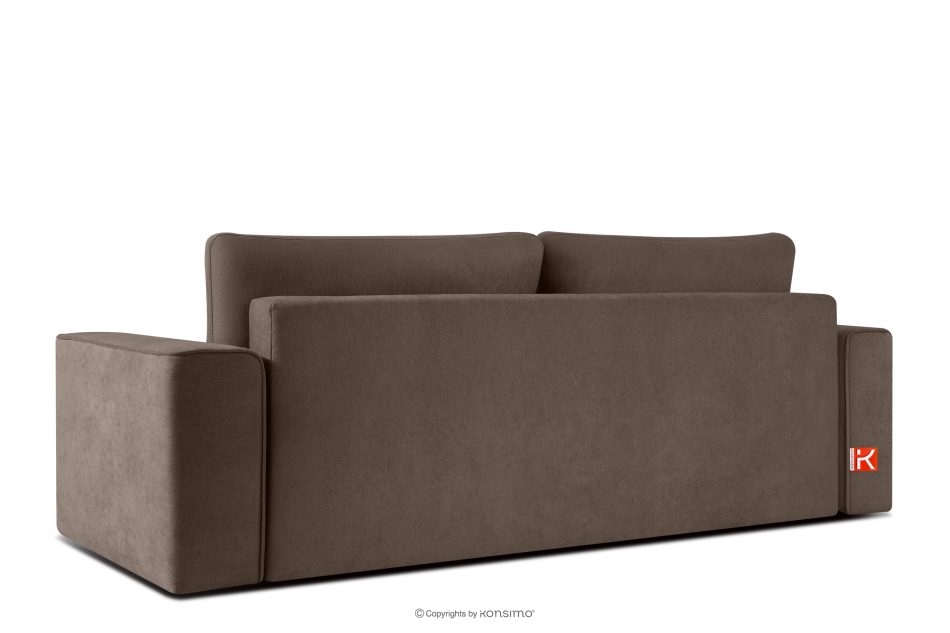 LIGULA Modernes ausziehbares Schlafsofa aus Chenille-Stoff in Braun braun - Foto 3