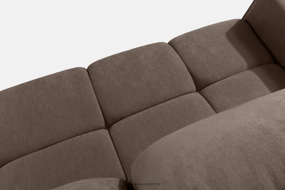 LIGULA Modernes ausziehbares Schlafsofa aus Chenille-Stoff in Braun braun - Foto 5