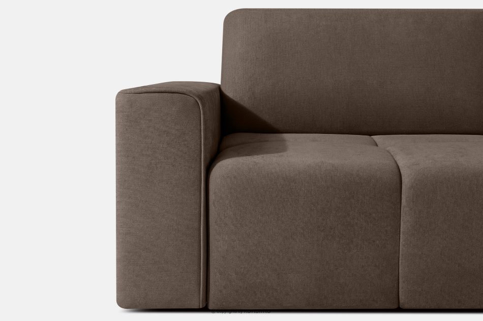 LIGULA Modernes ausziehbares Schlafsofa aus Chenille-Stoff in Braun braun - Foto 6