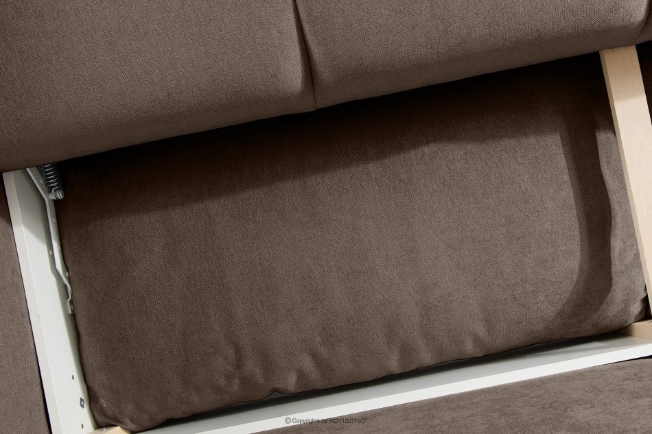 LIGULA Modernes ausziehbares Schlafsofa aus Chenille-Stoff in Braun braun - Foto 12