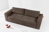 LIGULA Modernes ausziehbares Schlafsofa aus Chenille-Stoff in Braun braun - Foto 2