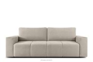 Modernes ausziehbares Schlafsofa aus Chenille-Stoff in Graubeige