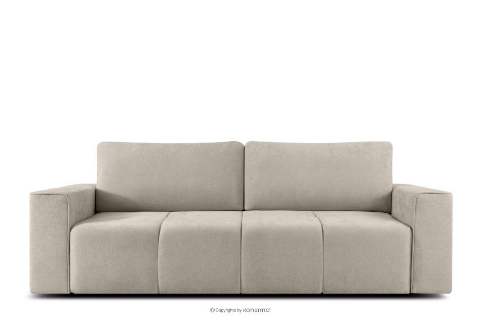 LIGULA Modernes ausziehbares Schlafsofa aus Chenille-Stoff in Graubeige graubeige - Foto 0