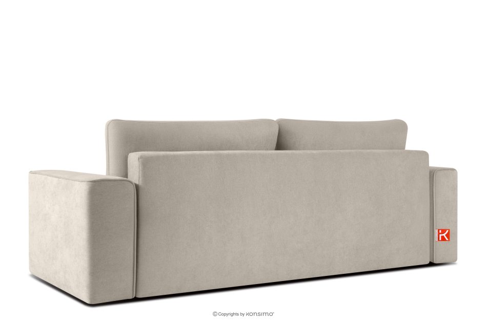 LIGULA Modernes ausziehbares Schlafsofa aus Chenille-Stoff in Graubeige graubeige - Foto 3