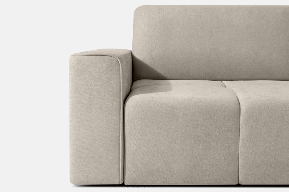 LIGULA Modernes ausziehbares Schlafsofa aus Chenille-Stoff in Graubeige graubeige - Foto 6
