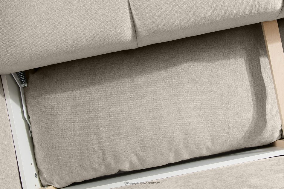LIGULA Modernes ausziehbares Schlafsofa aus Chenille-Stoff in Graubeige graubeige - Foto 12