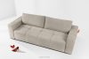 LIGULA Modernes ausziehbares Schlafsofa aus Chenille-Stoff in Graubeige graubeige - Foto 2