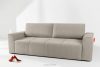 LIGULA Modernes ausziehbares Schlafsofa aus Chenille-Stoff in Graubeige graubeige - Foto 15
